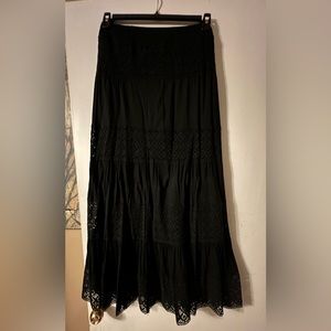 Size S INC full length black skirt